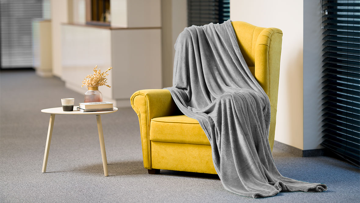 Patura fleece gri 200x220 Teesa 200x220 cm Patura fleece gri 200x220 cm