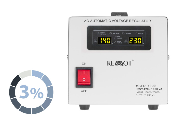 Stabilizator de tensiune cu servomotor