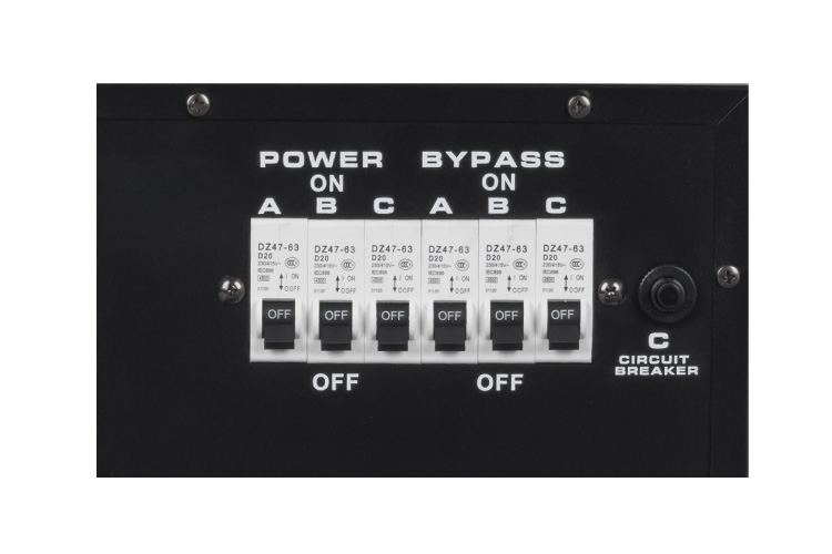 Stabilizator de tensiune trifazat cu functie BYPASS