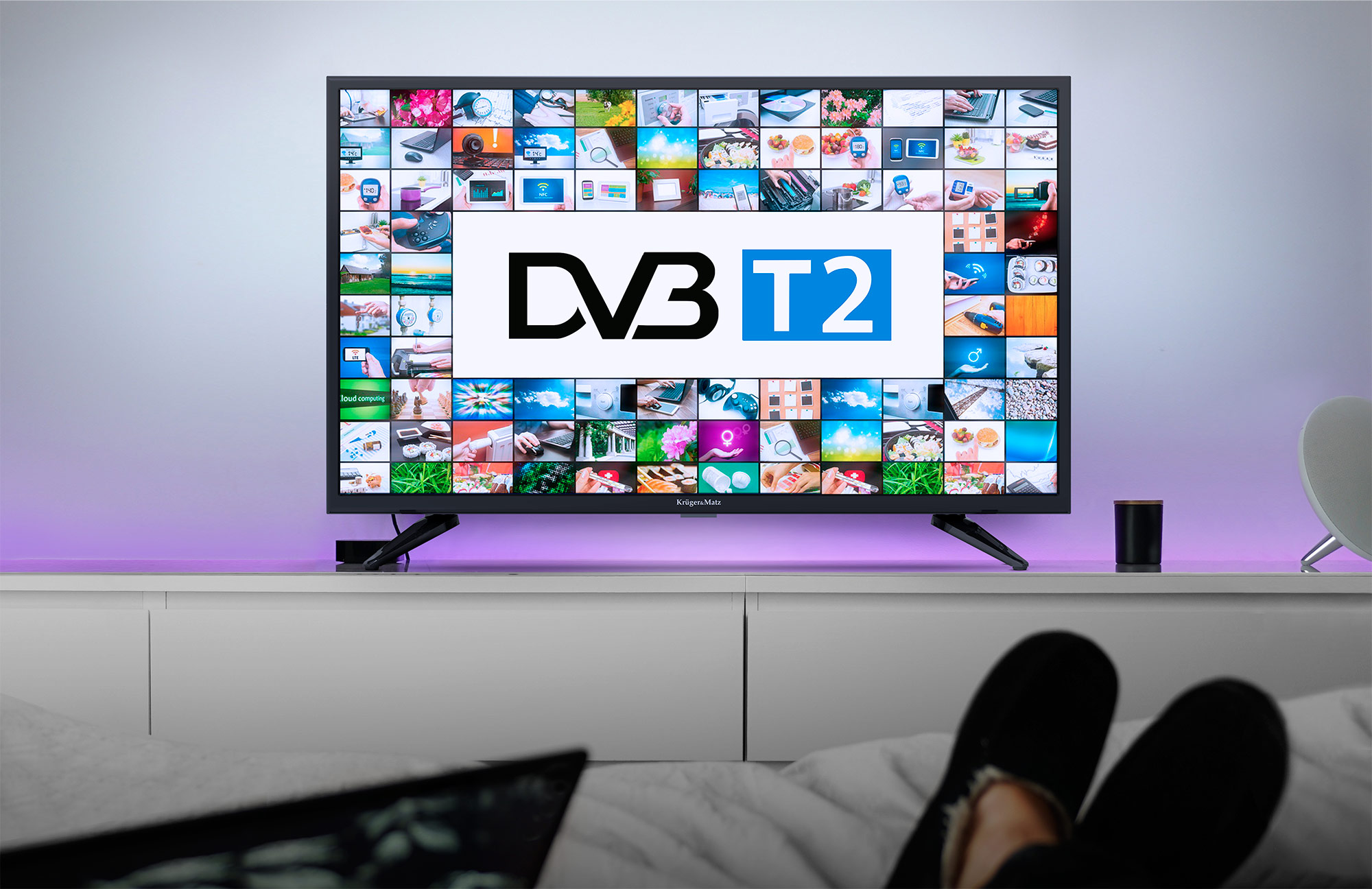 Pentru un plus de confort in utilizare noul televizor de 22 inch de la Kruger&Matz este dotat cu tuner DVB-T2 care foloseste pentru a putea prinde posturile transmise in format digital. Acum nu mai trebuie sa cumperi echipamente in plus! 