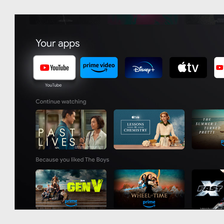 Mai multe aplicatii Televizor cu Netflix