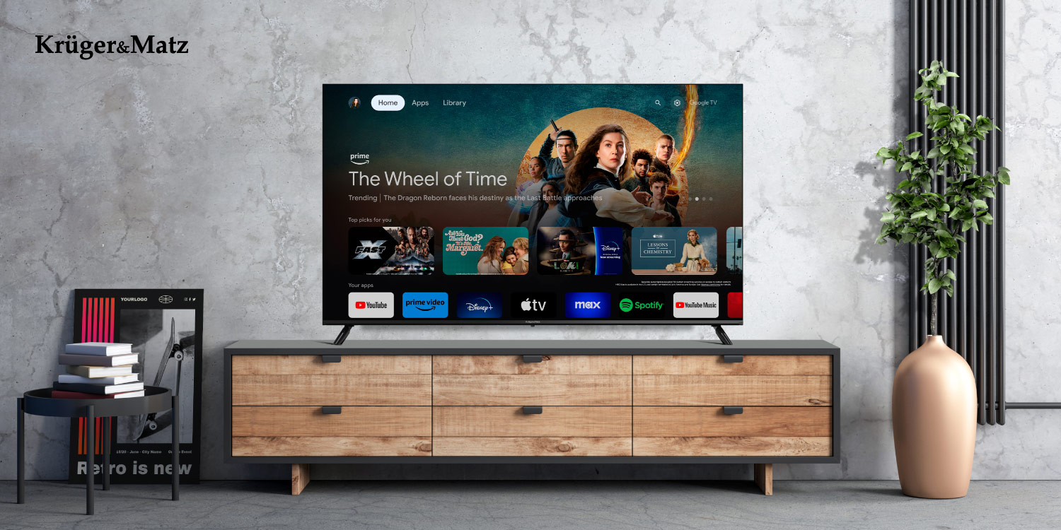 Televizor smart TV 65” Kruger&Matz cu Google TV Televizor Google TV