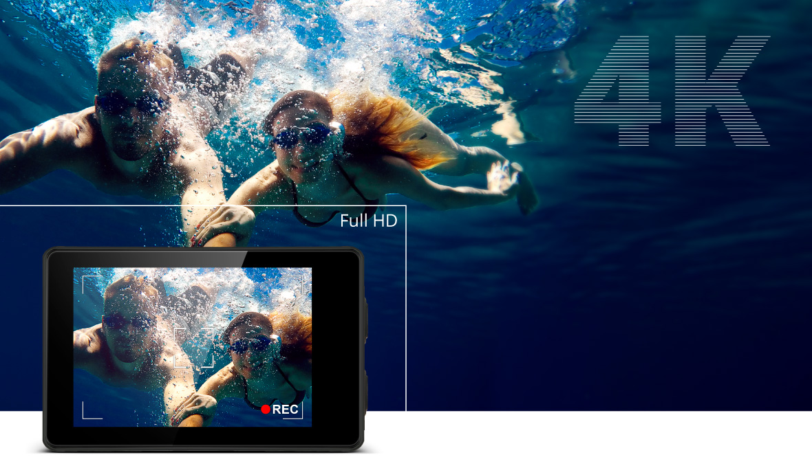 Camera sport Vision P500 de la Kruger&Matz permite inregistrarea de filmari in format 4K la 30 frame-uri pe secunda. Produsul suporta cu codec-ul H.265!