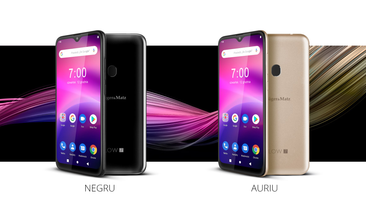 Smartphone-ul FLOW 7 este disponibil in doua culori