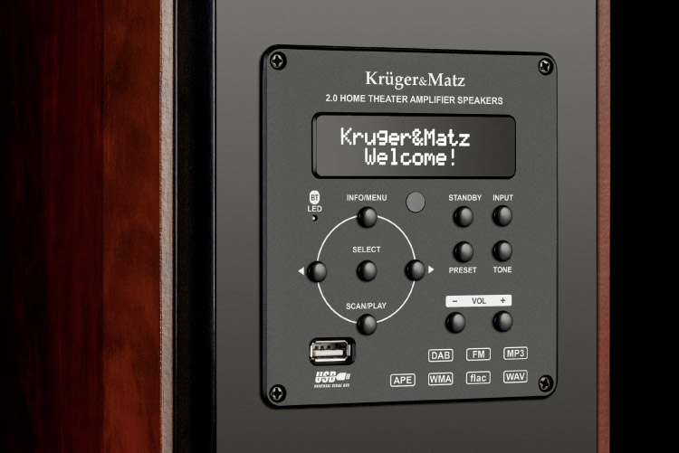 Panel de control Coloane active Kruger&Matz cu panel stereo