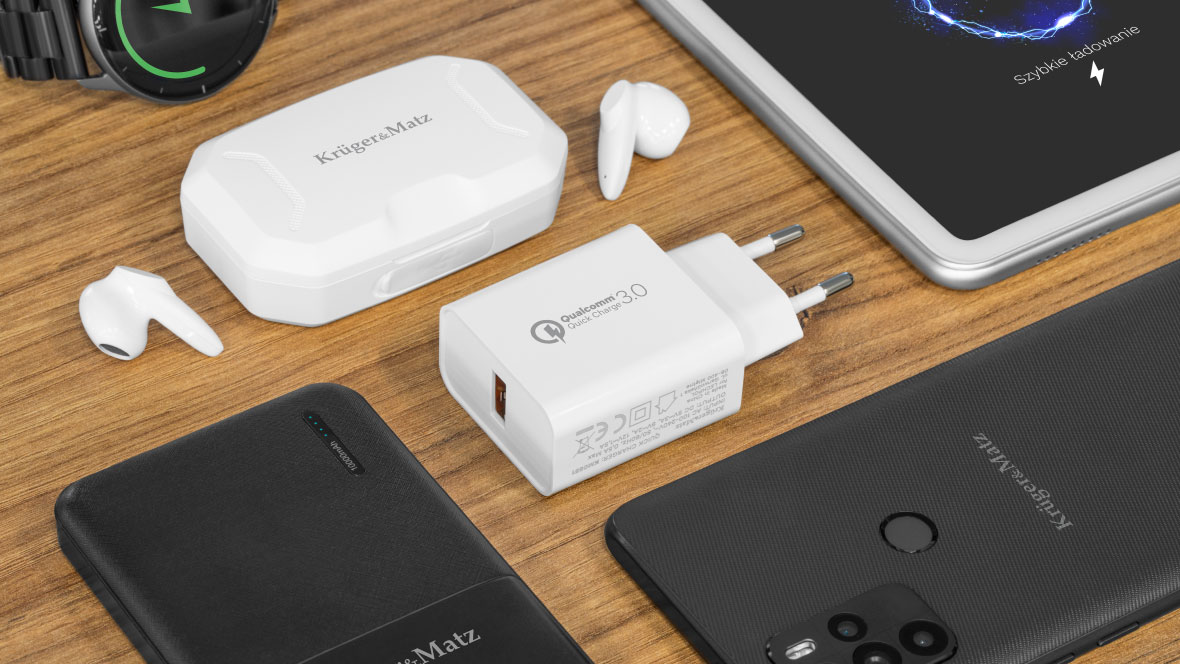 Incarcator retea Kruger&Matz cu functie Quick Charge Incarcator retea Kruger&Matz cu functie Quick Charge