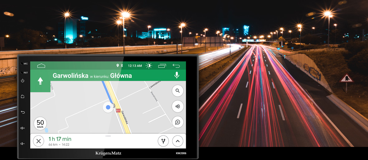 Poti folosi radioul auto Kruger&Matz 2006 ca si GPS. Mai mult, nu mai trebuie sa descarci noi upadate-uri pentru harti deoarece sistemul Android iti permite sa folosesti Google Maps. Acum vei gasi cu usurinta drumul, indiferent care este destinatia ta!