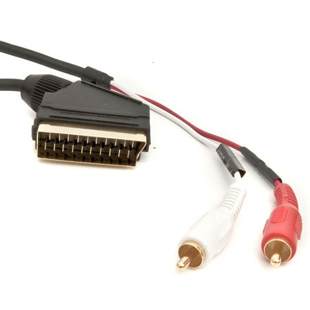 Cablu Scart Tata - 2rca Tata Gold 2.5m