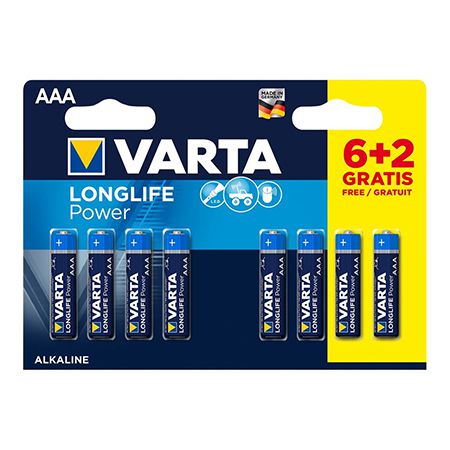 Baterie Alcalina Lr03 Longlife 8 Buc / Blister Varta