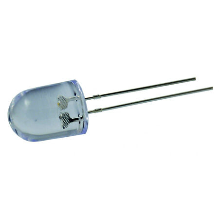 Led 10mm Transparent Verde Rotund 12v