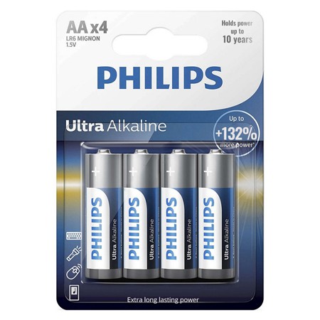 Baterie Ultra Alkaline Lr6 Aa Blister 4 Buc Philips