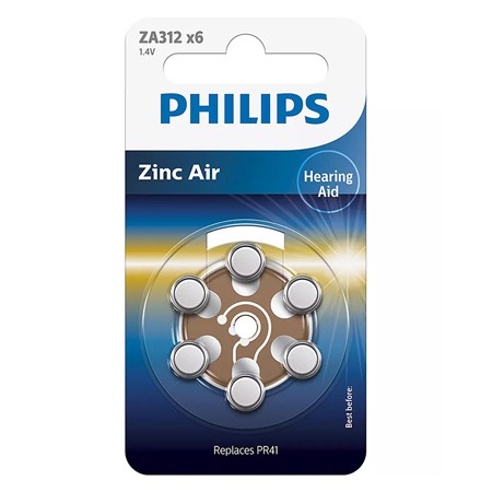 Baterie Auditiva Zinc Air Blister 6 Buc Philips