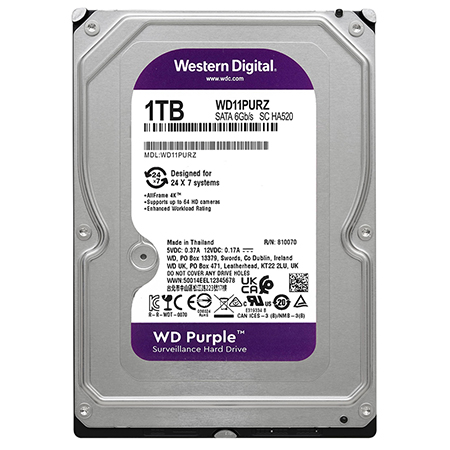 Hdd 1tb Sata3 64mb Purple Surveillance Western Digital