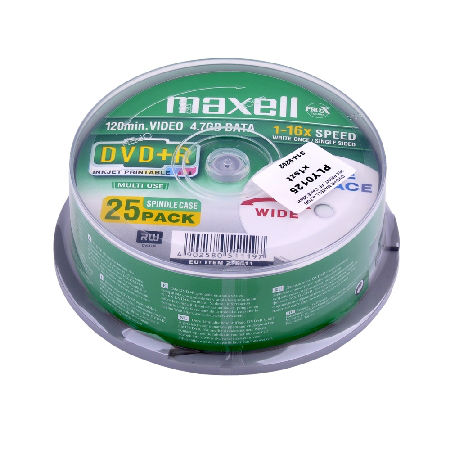 Dvd+r Maxell 4,7gb 16x Print. Ff Cake 25buc.