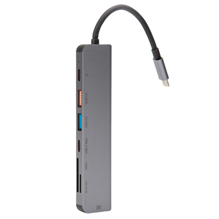 Hub 7 In 1 Usb-c Pd 100w Aluminiu Platinet