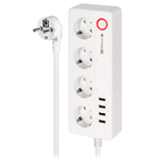 Prelungitor Smart 4 Prize Schuko 4 Usb Connect P6 Tuya
