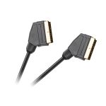 Cablu Scart-scart 3m 21pini, Hq Negru