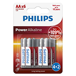 Baterie Power Alkaline Lr6 Aa Blister 6 Buc Philips