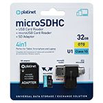 Micro Sd Card 32gb Otg/card Reader/adaptor Platinet