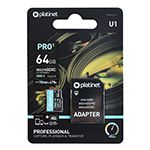 Micro Sd Card 64gb Cls 10 Cu Adaptor Platinet