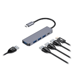 Hub 5 In 1 Usb-c Pd 100w Aluminiu Platinet