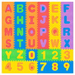 Covoras Educativ Puzzle 180x180cm Alfabet Rebel