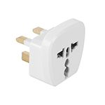 Adaptor Tensiune Priza Uk - Universal Alb