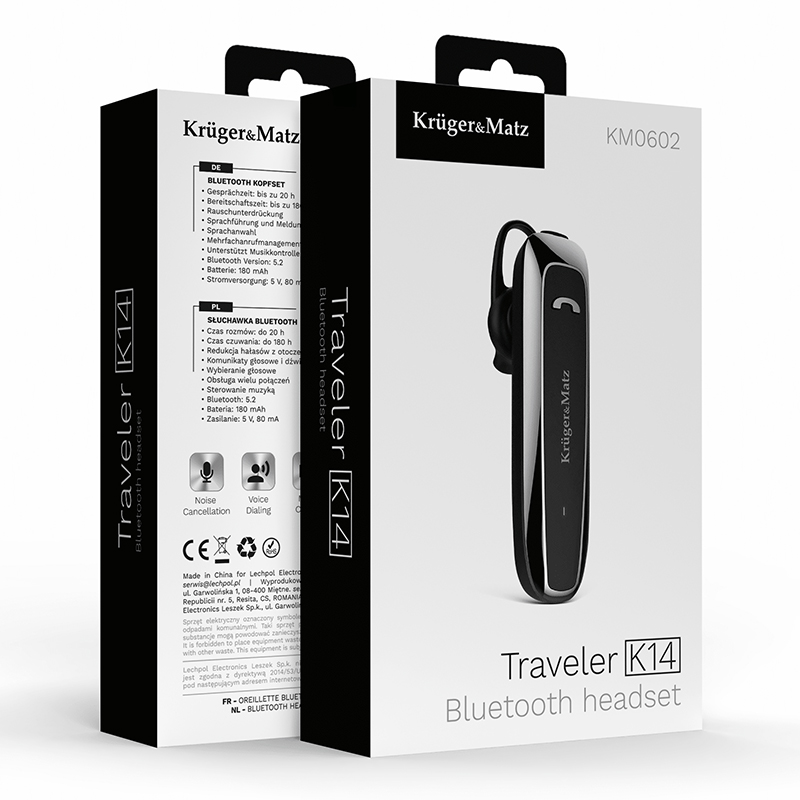 HEADSET BLUETOOTH 5.2 K14 KRUGER&MATZ HEADSET BLUETOOTH 5.2 K14 KRUGER&MATZ