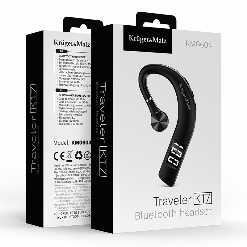 HEADSET BLUETOOTH 5.2 K17 KRUGER&MATZ HEADSET BLUETOOTH 5.2 K17 KRUGER&MATZ