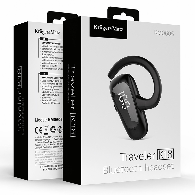 HEADSET BLUETOOTH 5.2 K18 KRUGER&MATZ HEADSET BLUETOOTH 5.2 K18 KRUGER&MATZ