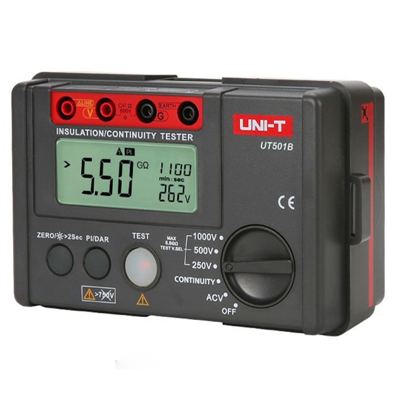 Tester Rezistenta Izolatie Uni-T UT501B, 250V-1000V Test, Izolatie 1000GOhm, Index Polarizare, Autoscalare, Iluminare [2]