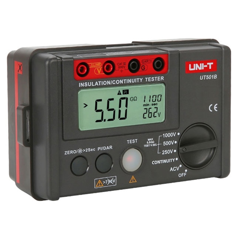 Tester Rezistenta Izolatie Uni-T UT501B, 250V-1000V Test, Izolatie 1000GOhm, Index Polarizare, Autoscalare, Iluminare [3]