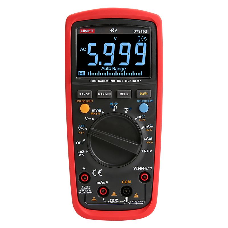 Multimetru Digital Uni-T UT139S, True RMS, Temperatura 1000°C, Autoscalare, CAT III 600V, Frecventa, Capacitate [1]