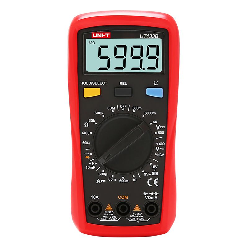 Multimetru Digital Uni-T UT133B, Capacitate 100µF, Tensiune, Curent, Rezistenta, Testare Diode, Compact, Portabil [1]