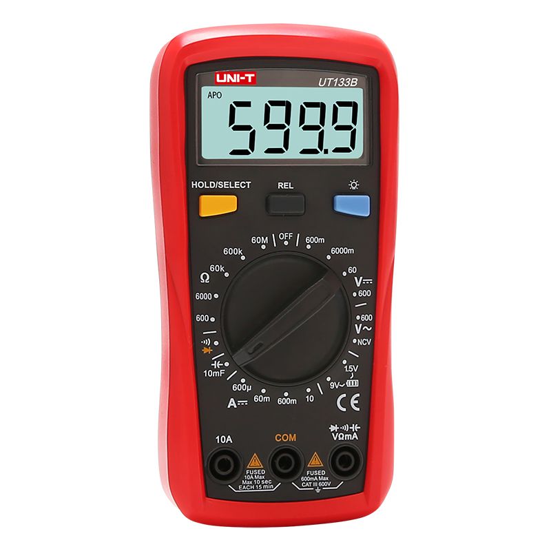 Multimetru Digital Uni-T UT133B, Capacitate 100µF, Tensiune, Curent, Rezistenta, Testare Diode, Compact, Portabil [5]