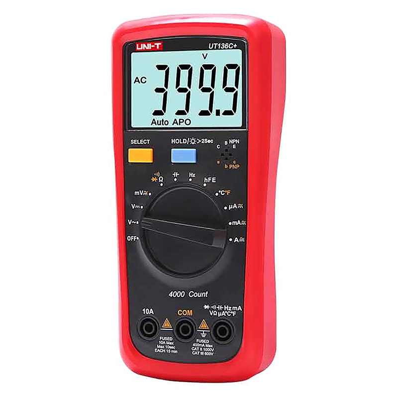 Multimetru Digital Uni-T UT136C, Autoscalare, Temperatura 1000°C, NCV, Tensiune DC/AC, Curent, Rezistenta, Compact [3]