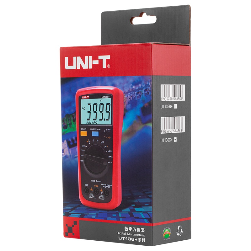Multimetru Digital Uni-T UT136C, Autoscalare, Temperatura 1000°C, NCV, Tensiune DC/AC, Curent, Rezistenta, Compact [6]