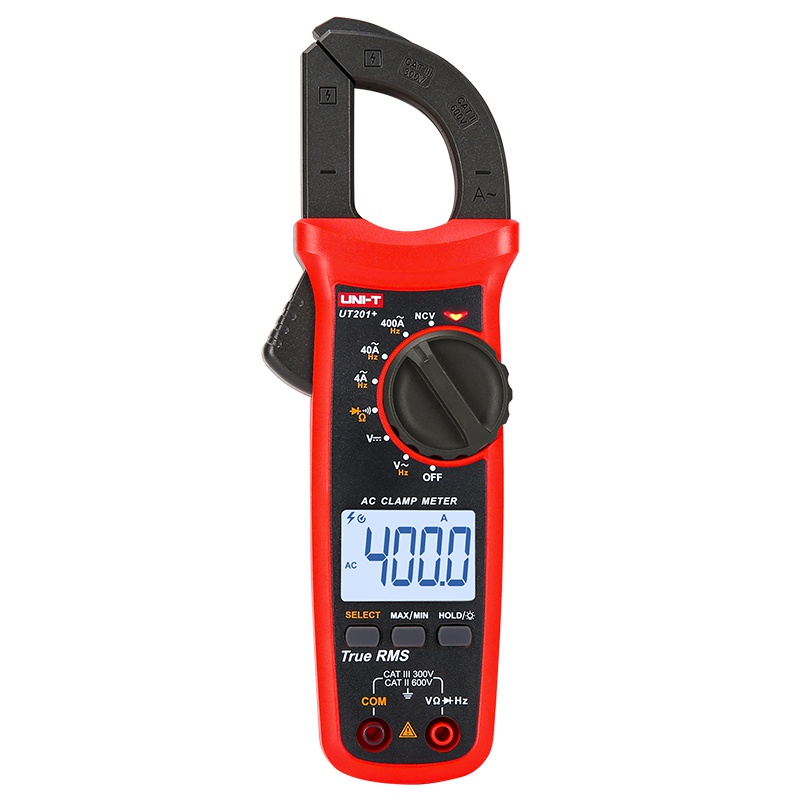 Clampmetru Digital Uni-T UT201, True RMS, Autoscalare, 600A AC, Tensiune DC/AC 600V, Rezistenta, Testare Diode [1]