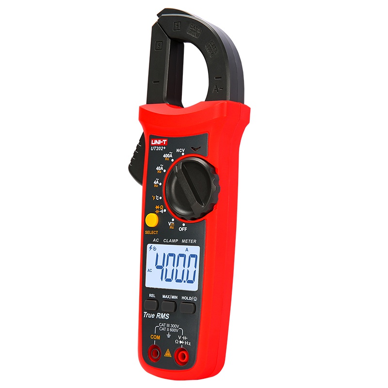 Clampmetru Digital Uni-T UT202, True RMS, Autoscalare, 600A AC, Capacitate, Frecventa, Testare Diode, Buzzer [2]