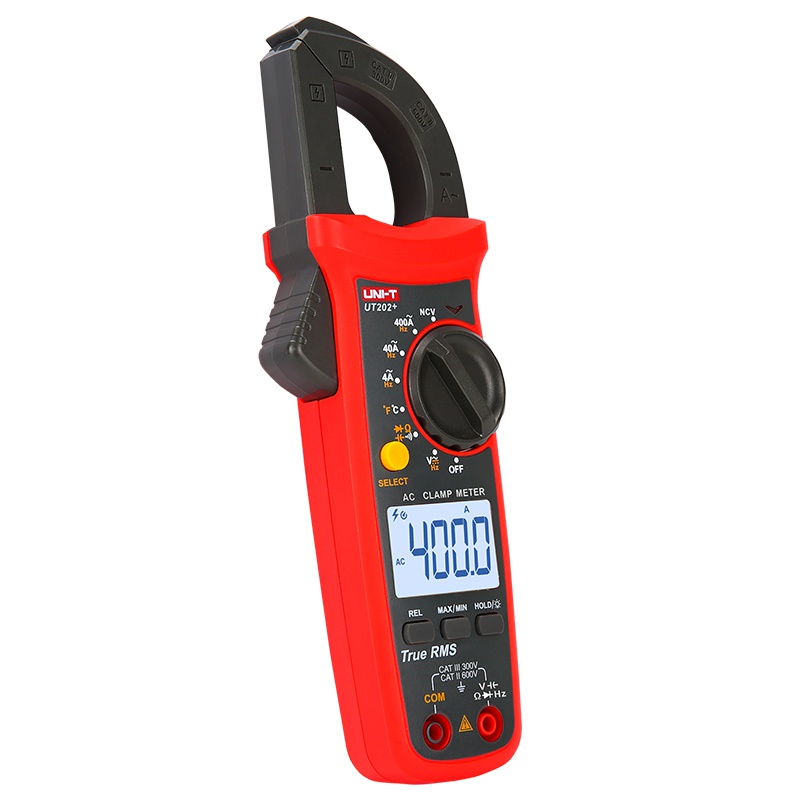 Clampmetru Digital Uni-T UT202, True RMS, Autoscalare, 600A AC, Capacitate, Frecventa, Testare Diode, Buzzer [3]