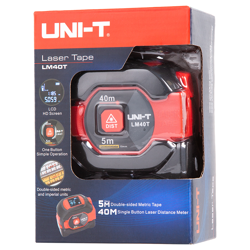 Telemetru Digital Laser Uni-T LM40T, Masurare Distanta 0.05-40m, Afisaj LCD, Portabil [5]
