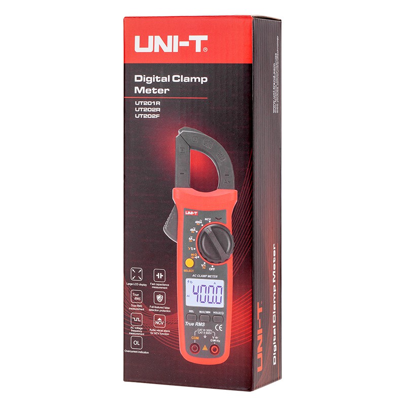 Clampmetru Digital Uni-T UT202R, True RMS, Temperatura 1000°C, 600A AC, NCV, Rezistenta, Frecventa, Iluminare [7]