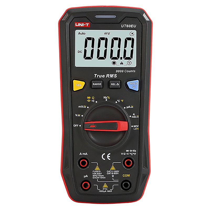Multimetru Digital Uni-T UT60EU, True RMS, Autoscalare, CAT III 600V, Tensiune, Curent, Rezistenta, Testare Diode [1]