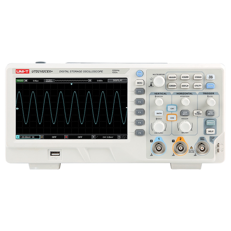 Osciloscop Digital Uni-T UTD2102CEX+, 2 Canale, 100MHz, 1GSa/s, USB, Afisaj 7 inch [1]