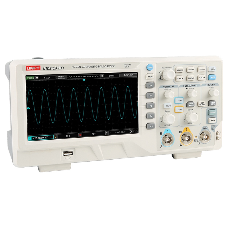 Osciloscop Digital Uni-T UTD2102CEX+, 2 Canale, 100MHz, 1GSa/s, USB, Afisaj 7 inch [2]