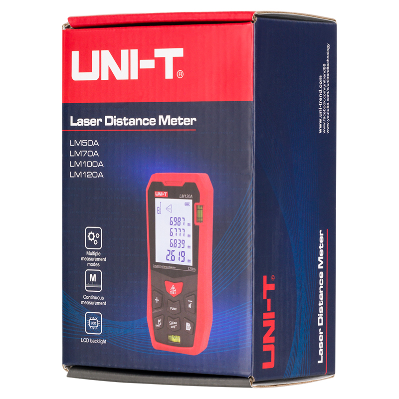 Telemetru Digital Laser Uni-T LM100A, Masurare Distanta 0.05-100m, Afisaj LCD, Portabil [5]