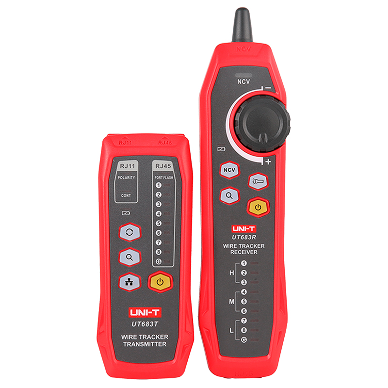 Tester Continuitate Cablu Uni-T UT683KIT, Kit Complet, RJ45 RJ11 BNC, Scurtcircuit [1]