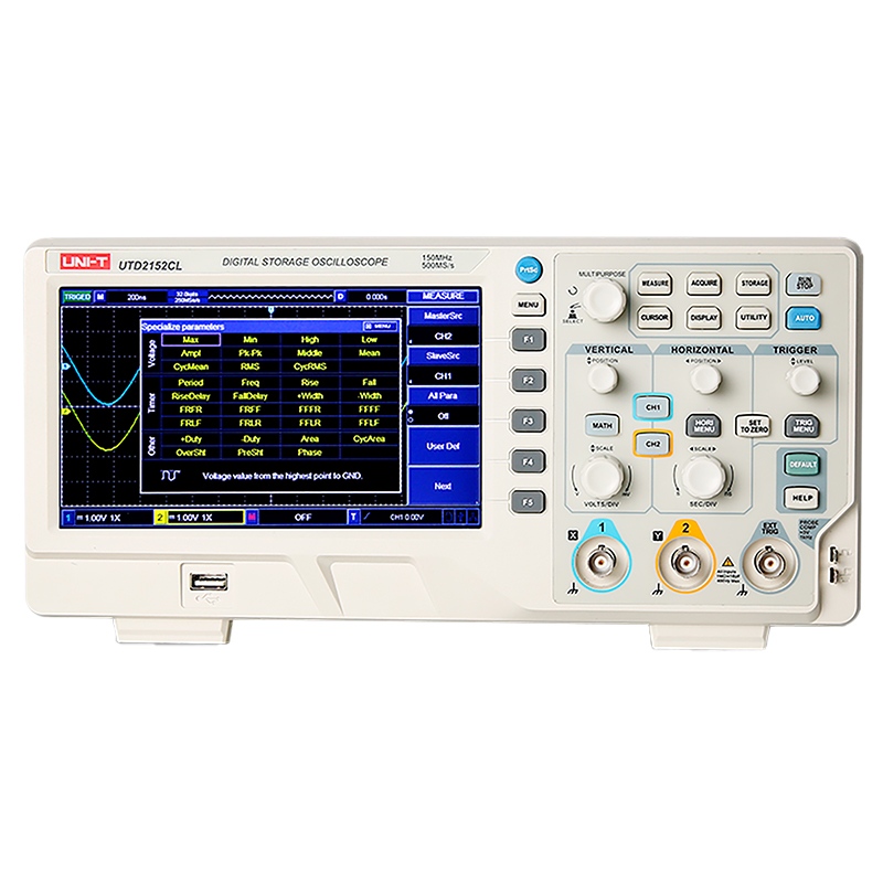 Osciloscop Digital Uni-T UTD2152CL, 2 Canale, 150MHz, 1GSa/s, Portabil cu Baterie [1]