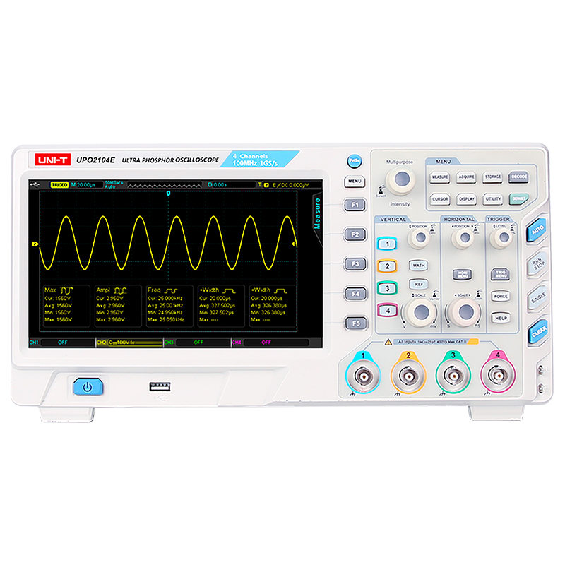 Osciloscop Digital Uni-T UPO2102, 2 Canale, 100MHz, Ultra Phosphor, 1GSa/s, USB [1]