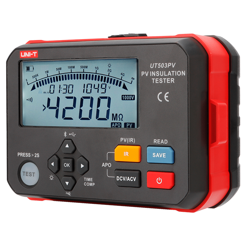 Tester Rezistenta Izolatie Uni-T UT503PV, USB, 250V-1000V, Izolatie Panouri Fotovoltaice PV, Memorie, Autoscalare [2]
